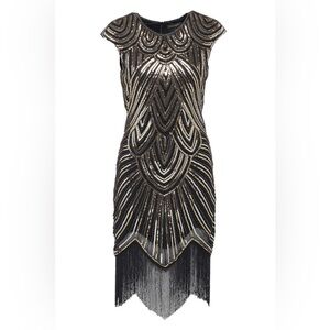 1920s Beaded Sequin Great Gatsby Dress. Size: XS. Ask: $59.